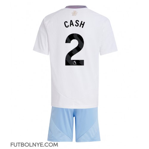 Camiseta Aston Villa Matty Cash #2 Visitante Equipación para niños 2024-25 manga corta (+ pantalones cortos)